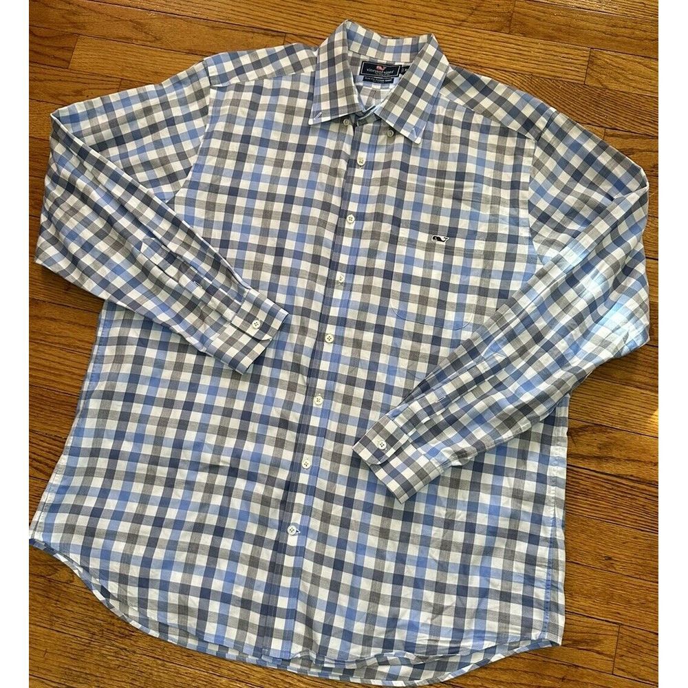Vineyard Vines Size XLMens Saltwater Wash Slim Fit Tucker Shirt Button Front‎